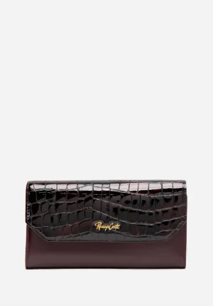 Billetera Cuero Croco Glow
