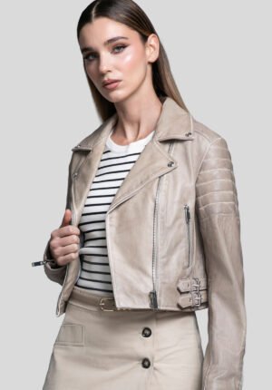 Casaca Cuero Biker Velvet