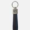 Llavero De Cuero Liso Doble Tono Con Logo De Marca