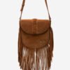 Bandolera De Gamuza Flecos Boho