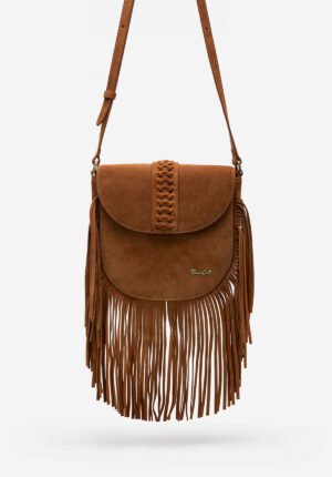 Bandolera De Gamuza Flecos Boho