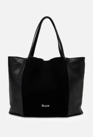Cartera De Cuero Velour Maxi
