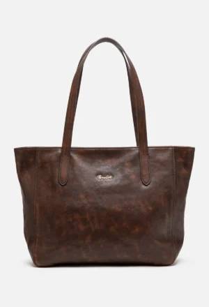 Cartera Tote De Cuero Vintage